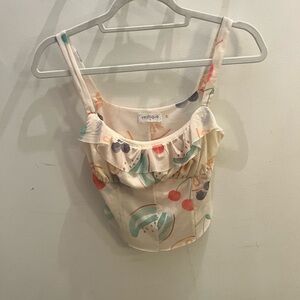 Vestique Floral Ruffle Top